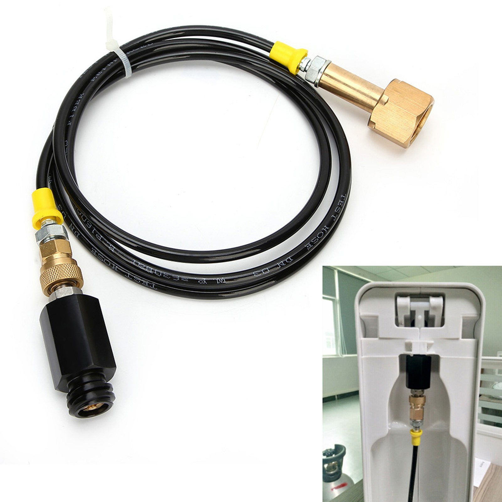 1.7m CGA320 Thread CO2 Soda External Hose Adapter Kit For Kitchen Soda Water