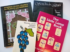 Stained Glass Pattern Books for Lamps, Frames and more - Lot of 4