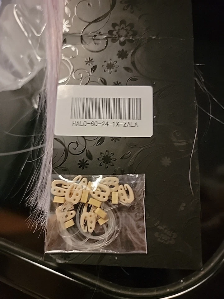 Extensiones de cabello Zala Halo 24 pulgadas raras plata lila Foto 4 de 4