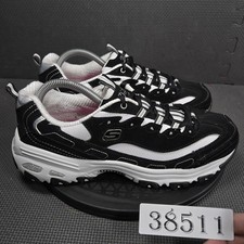 Skechers DLites Shoes Womens Size 11 Black Wh...