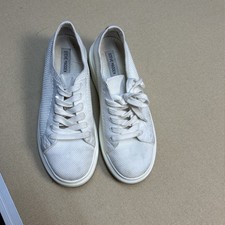 Steve Madden Elore Womens White Low Top Lace Up Sneaker Shoes Size 9M