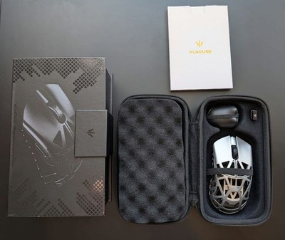 WLmouse Beast X Pro 8k Omron Optical Switch Wireless Gaming Maus Silber Gebra...