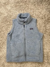 Patagonia Vest Girls XL 14 Light Blue Los Gatos Fleece Sherpa Full Zip STY65490