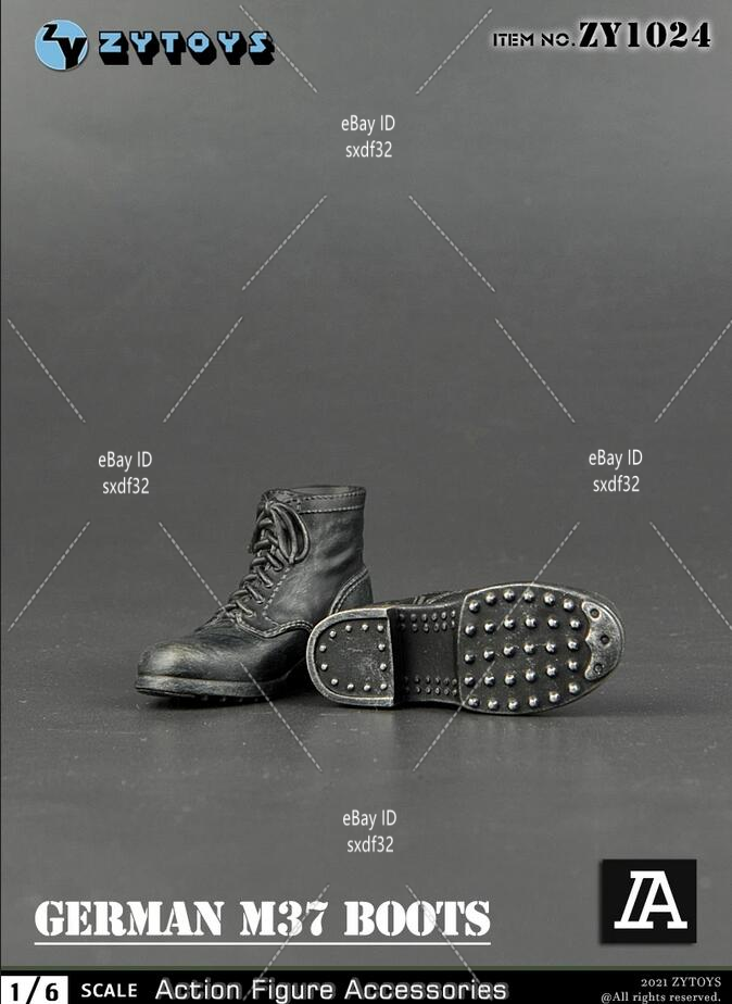 ZYTOYS ZY1024A 1:6 M37 Combat Boots Shoes Fit 12inch Soldier