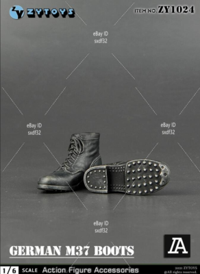 ZYTOYS ZY1024A 1:6 M37 Combat Boots Shoes Fit 12inch Soldier