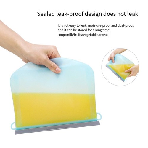 Reusable Silicone Storage Bag Kitchen Fresh Bag Snack - Picture 8 of 16
