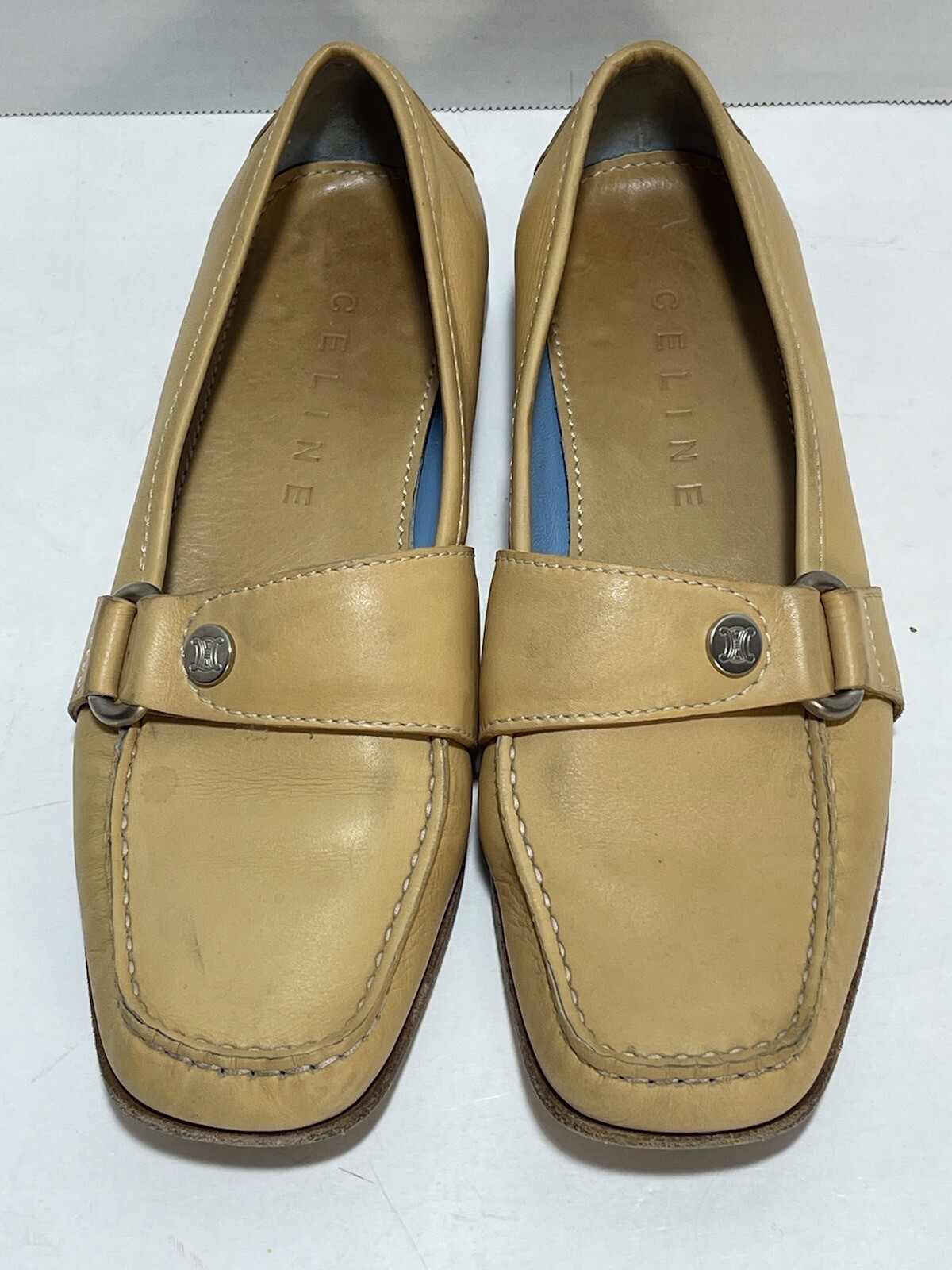 Celine Paris Loafers Mustard Yellow Leather Slipper S… Gem