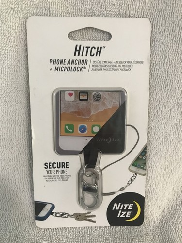 Nite Ize Hitch Phone Anchor + Microlock - Stainless Microlock S-Biner Secure NEW - 第 1/7 張圖片
