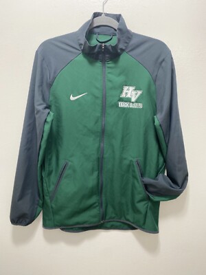 nike dryfit Track jacket full zip Hudson Valley Track and field Mens small green