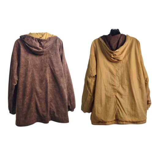 CS Signature Women's Brown Reversible Jacket Size L - Picture 2 of 9
