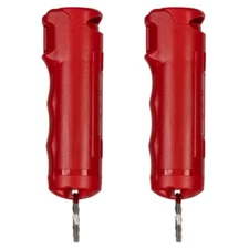 2 Police Magnum pepper spray .50oz red flip top keychain self defense protection