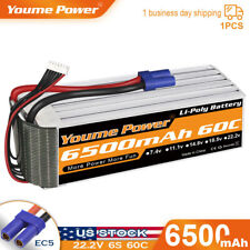 6S 22.2V 6500mAh LiPo Battery 60C EC5 For RC Helicopter Airplane Quad Boat Car