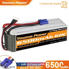 6S 22.2V 6500mAh LiPo Battery 60C EC5 For RC Helicopter Airplane Quad Boat Car