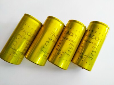 NOS 4x Facon 0CT.10.22 2200uF 130V Electrolytic Capacitor mfd uF mfd