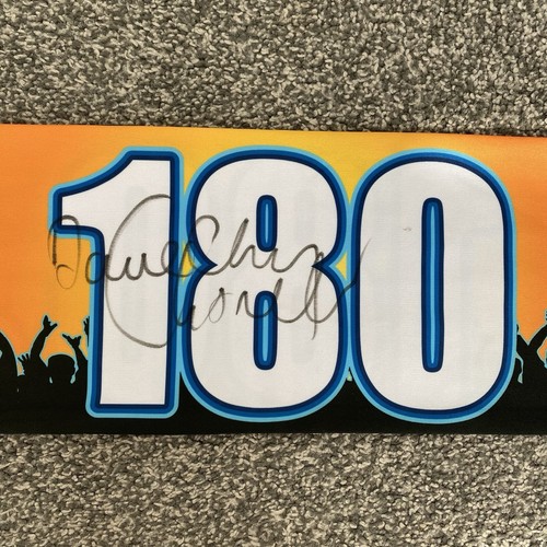 Official PDC 180 Orange & Black Darts Scarf Signed By Dave Chizzy Chisnall - Picture 2 of 3