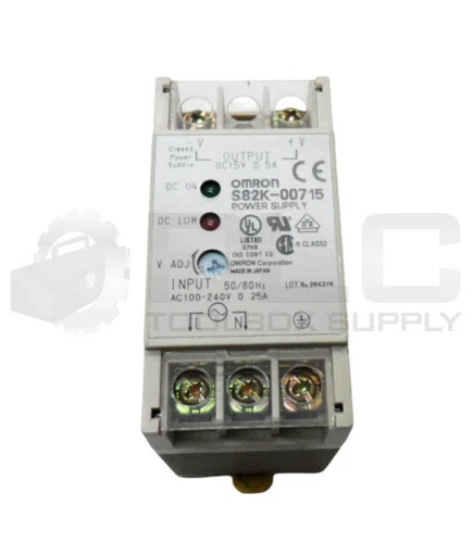 OMRON S82K-00715 POWER SUPPLY 100-240VAC 0.5A 15VDC
