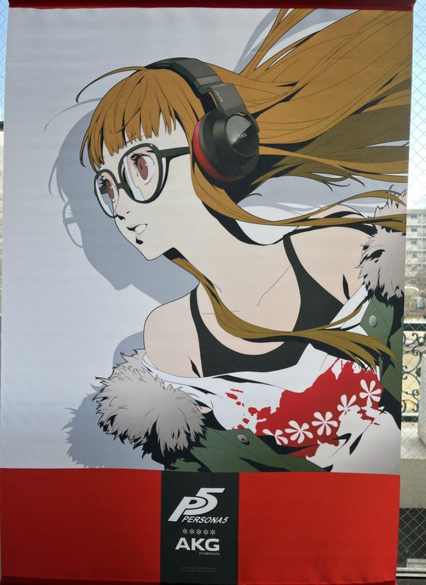 Persona 5 Wireless Headphone AKG K845BT P5 SAKURA FUTABA Edition