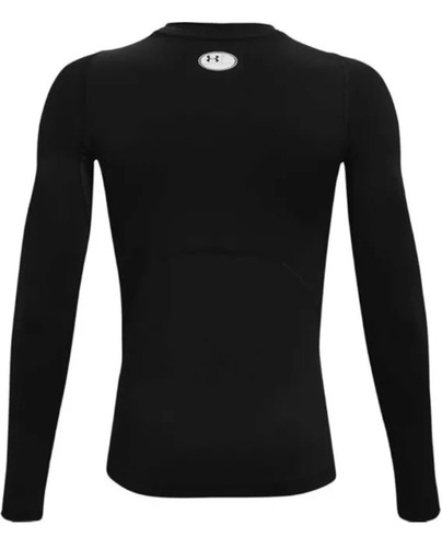 New With Tags Under Armour Boys Heatgear Long Sleeve Fitted Shirt Size YXL Black - Picture 2 of 3