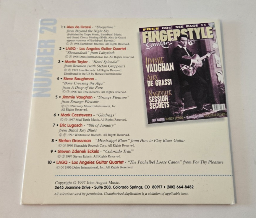 Fingerstyle Guitar 誌 Fingerstyle Guitar Magazine 17 CD ONLY Lot 1995 - 2006