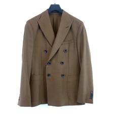 Barutti Sakko braun Herren Jacke elegant Wolle 52 slim fit Doppelreiher Neu