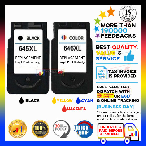 NoN-OEM Ink PG-645XL CL-646XL PG645 CL646 For Canon Pixma TR4560 MX496 MG2460 - Picture 5 of 15