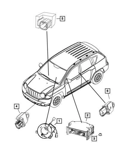 Genuine Mopar 2010-2012 Dodge Caliber Front Occupant Restraint Module 56054200AG
