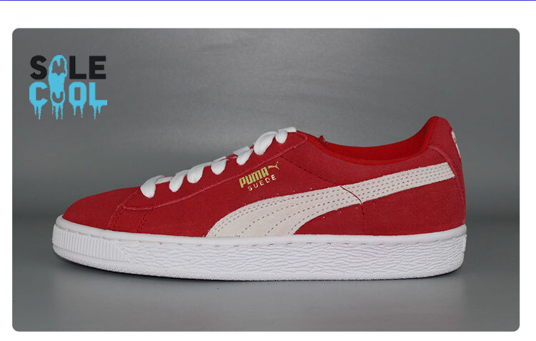 Puma Big Kids/womens SUEDE JR Shoes Red/White 355110-03 | eBay