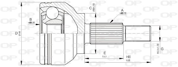 Tête de cardan Laguna II 1.8 16V et 1.9 dCi kit joint homocinétique roue avant