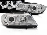 Scheinwerfer Paar BMW 3Er E90 / E91 05-08 Angel Eyes 3D LED Chrom