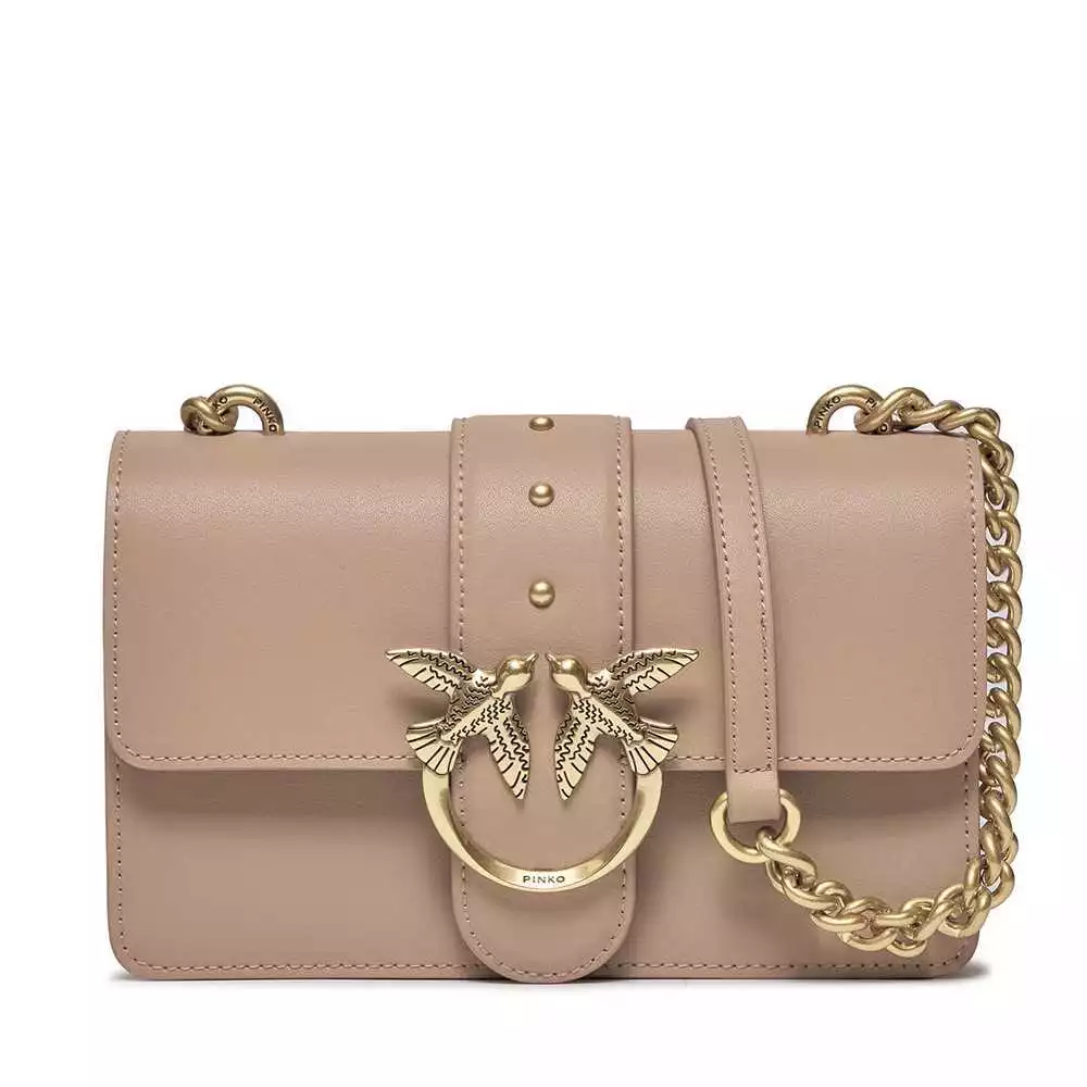 Fashion Bag PINKO Love One Mini Woman Leather Beige 100059 A0F1 D01Q