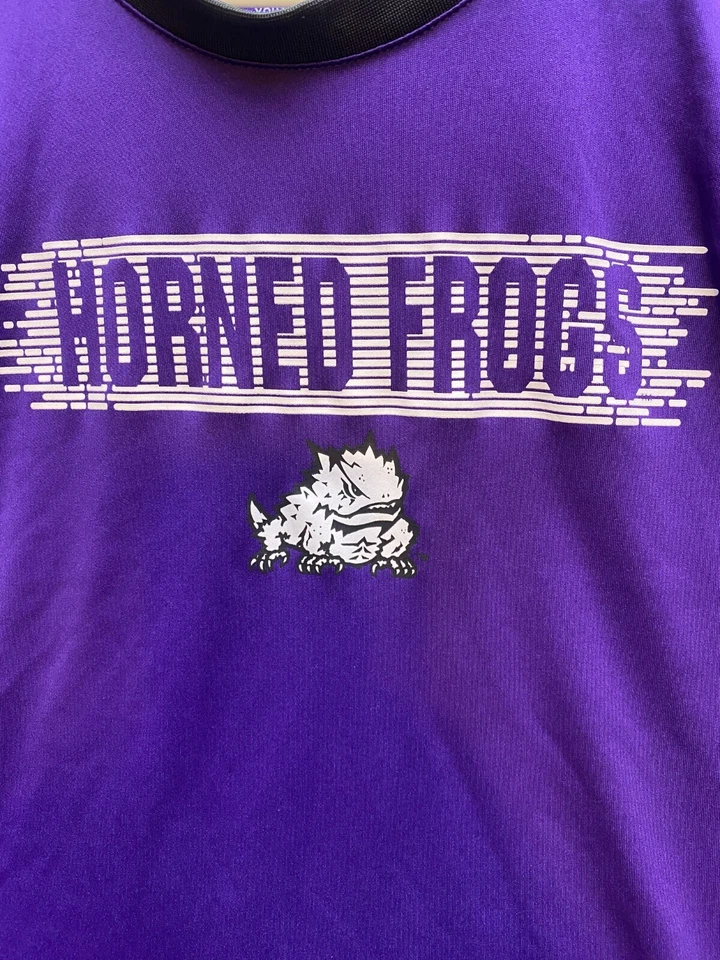 TCU Horned Frogs Shirt Youth Large Purple Colosseum Pullover Football Gear Boys - Image 4 of 4