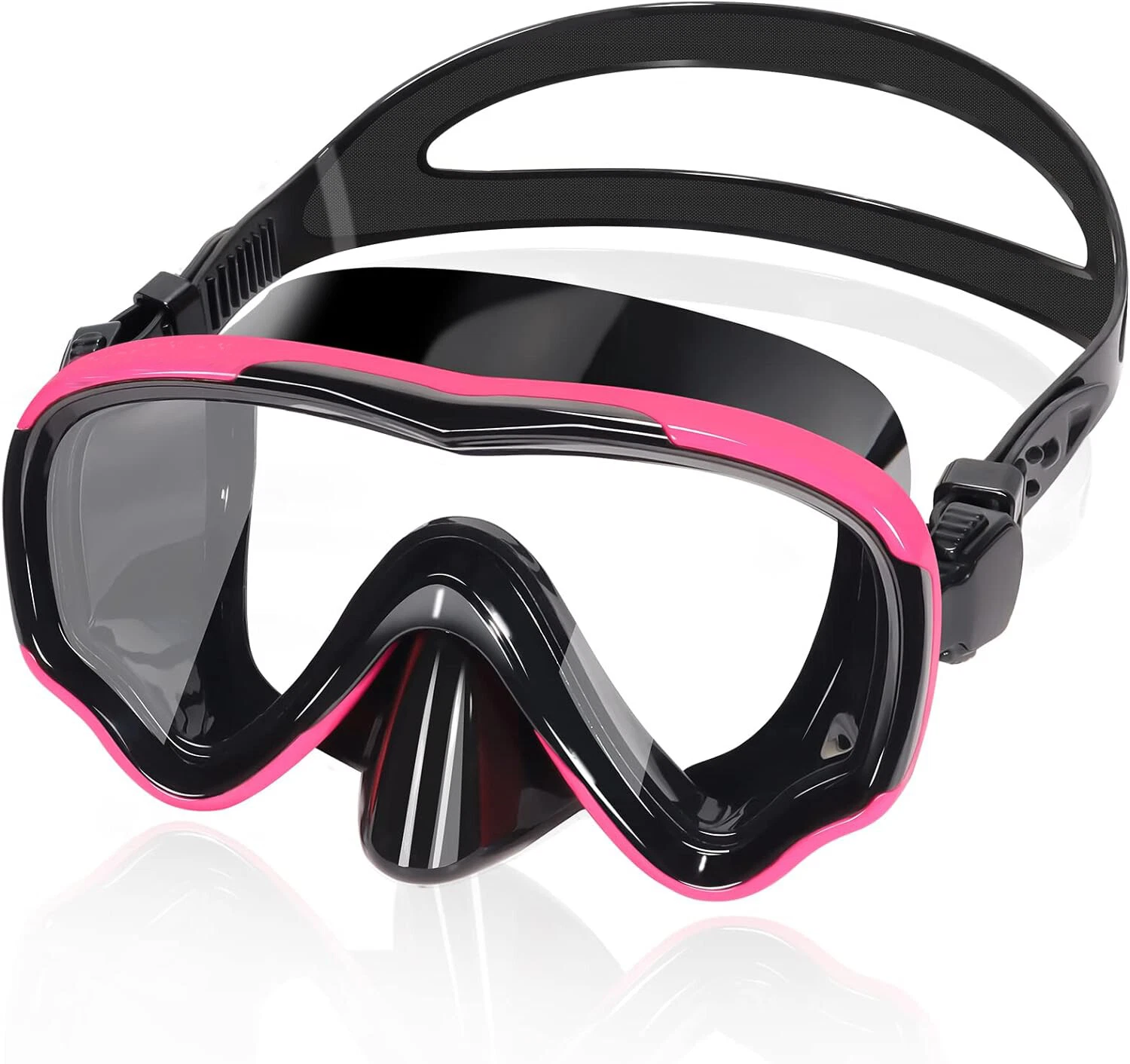 Swimming Goggles for Adult with Nose Cover, Clear Wide View Diving Mask