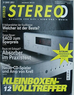 STEREO 7/01, B&W CM 2, LINN KATAN,SYSTEM AUDIO SA2K,SONOS FABER SIGNUM,PIEGA P 2