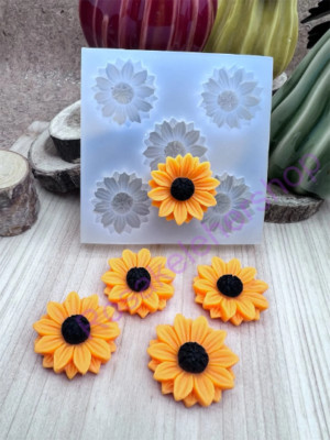SUN FLOWERS handmade silicone mold size medium for crafts