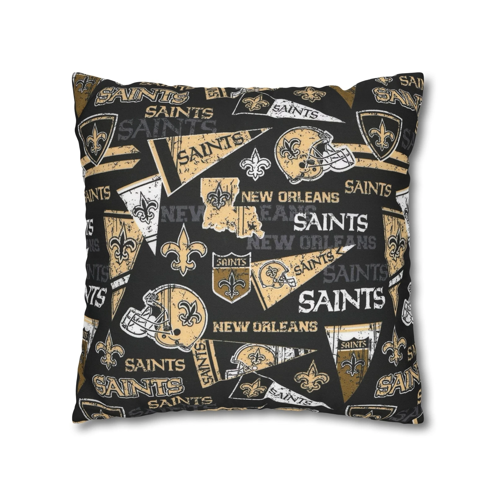 New Orleans Saints Spun Square Throw Pillowcase