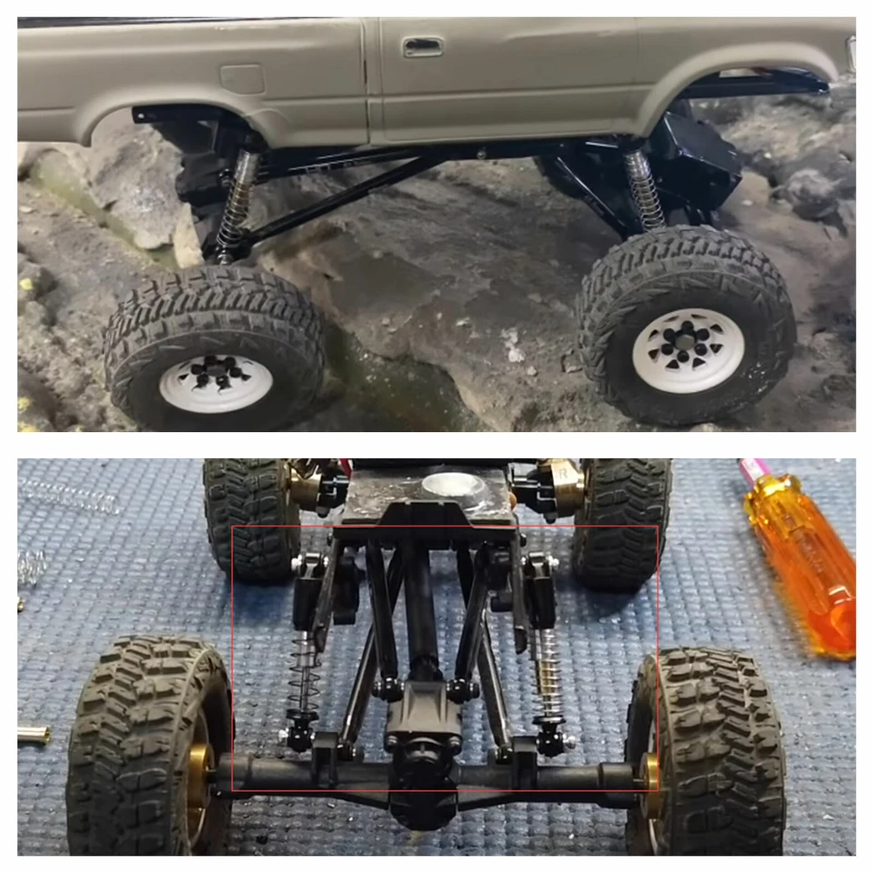 1 juego para HR SXTF326R01 kit de actualización de choque superior/bajo amortiguador escala 1:24 Foto 3 de 4