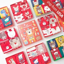 Women's Winter Christmas Cotton Socks Gift Kawaii Cute Animal Cat Bear Dog Warm