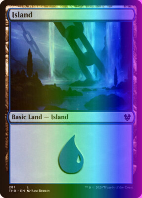 MTG Magic the Gathering Island (281/412) Theros Beyond Death LP FOIL