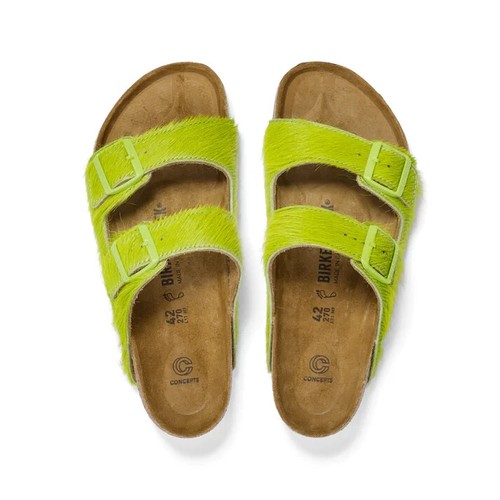 Birkenstock Arizona Hairy Sandal Women 37/6.5 Limy Green Collaboration W/ CNCPT - 第 2/11 張圖片