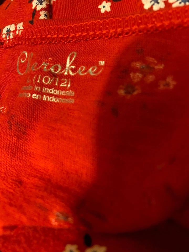 Cherokee size 10/12 girls red print sleeveless dress - Image 3 of 4
