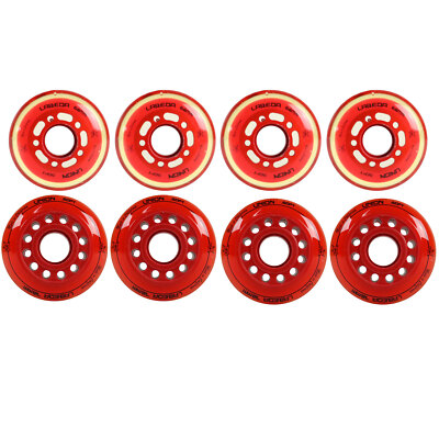 Labeda Roller Hockey Wheels Union 8-Pack Red 68/72 Youth Hilo Soft