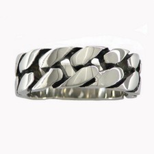 STAINLESS STEEL Twist Wave Infinity Ring