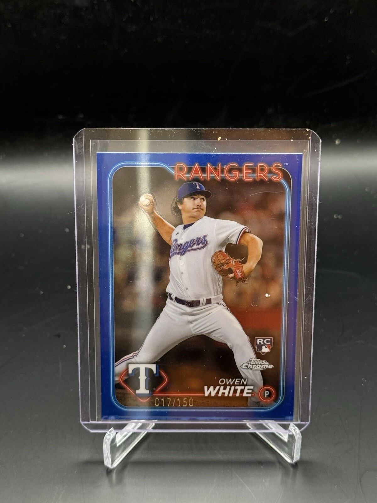 2024 Topps Chrome - Blue Refractor #211 Owen White /150 (RC)