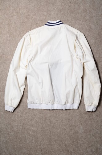 Vintage Polo by Ralph Lauren White Cotton Baseball Jacket Windbreaker Zip-Up M - Picture 6 of 10