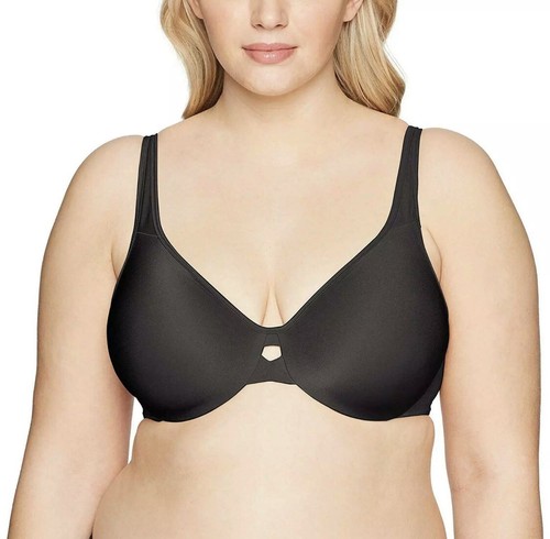 Lilyette by Bali Women's Plunge Into Comfort Keyhole Minimizer, Onyx, Size 40DDD - Picture 1 of 4