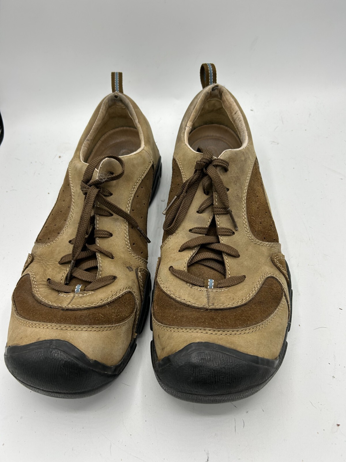 Scarpe da trekking KEEN pelle scamosciata uomo 13 marroni stringate punta bassa protettiva