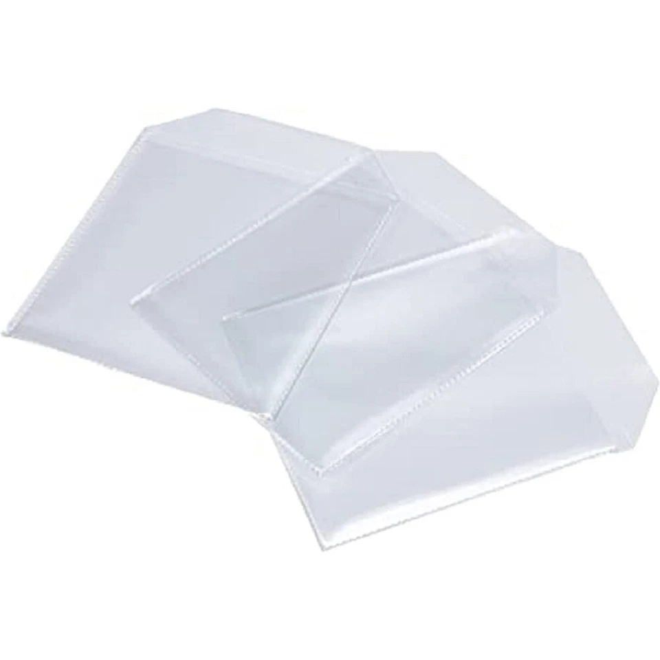 100 bustine trasparenti in pvc con aletta di chiusura per cd dvd dvx - Immagine 2 di 4