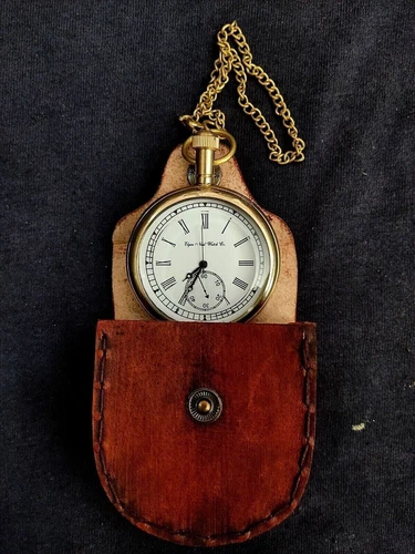 Brass watch elgin vintage pocket Collectible Antique 1- Brass Pocket Watch