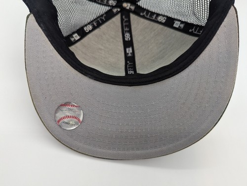 DETROIT TIGERS MLB HAT NEW ERA FITTED 7 1/2 CAMO MESH BACK BASEBALL EUC - Picture 11 of 14