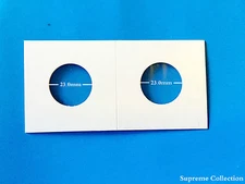 100 pcs Coin Holders 2 X 2 Cardboard mylar Flips  Diameter 23mm New Nickel